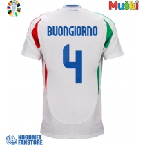 Italija Alessandro Buongiorno #4 Gostujuci Dres EP 2024 Kratak Rukav